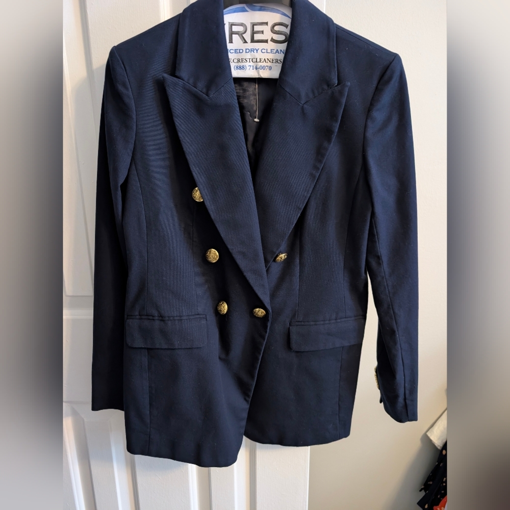 Banana Republic Navy Blazer with Gold Buttons